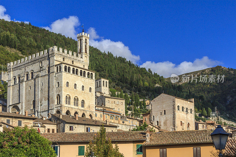 古比奥，Palazzo dei Consoli, 14世纪，历史古城(翁布里亚，意大利)